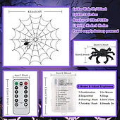 Halloween Spider Web LED Lights β Spooky Outdoor & Indoor Decoration