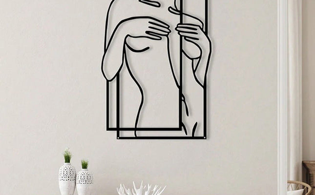 Aesthetic Female Body Line Silhouette Wall Art