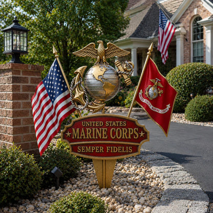 U.S. Military Tribute Garden Stake — Choose Your Branch