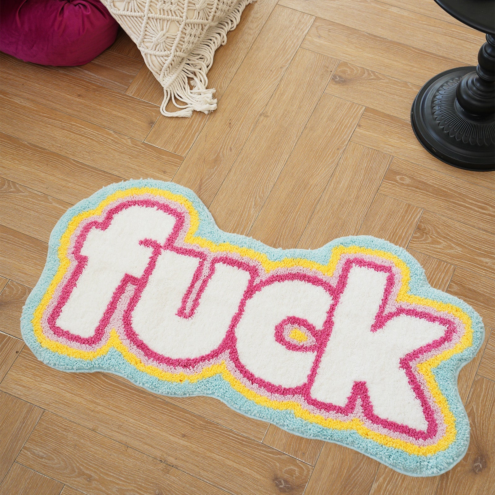 Area Rug Color Rug For Bedroom - Non Slip Bath Rug Absorbent Floor Mat For Bathroom - Cute Washable Small Shower Mat - Aesthetic Modern Home Decoration Birthday Gifts, Thanksgiving Day Decor, Christma