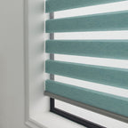 Modern Dual-Layer Gauze & Fabric Roller Curtain
