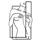 Aesthetic Female Body Line Silhouette Wall Art