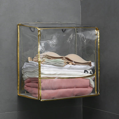 Bathroom Storage Box Shower Room Concealed Clothes Box Foldable Waterproof Bag for Bathroom Clothes Organizer Storage Box