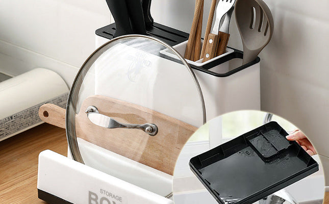 Tableware Storage Holders Kitchen Knife Plastic Storages Racks For Kitchen Convenience Cabinet Kitchen Gadgets