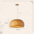 Rustic Rattan Basket Lamp Shade Chandelier