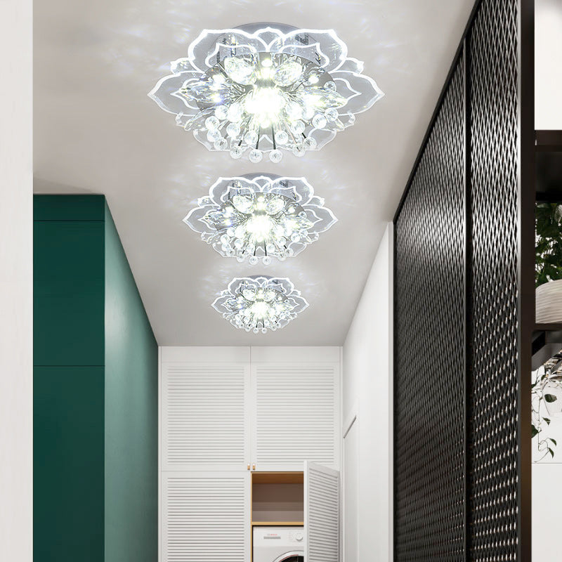 Elegant Entryway/Hallway Mini Crystal Lamp