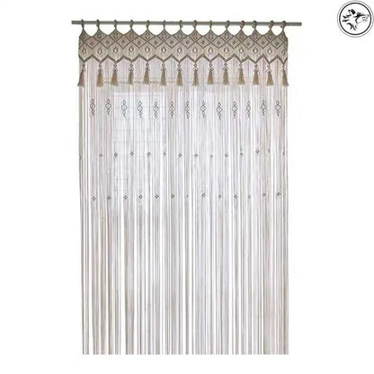 Bohemian Hand-Woven Macrame Tapestry Curtain