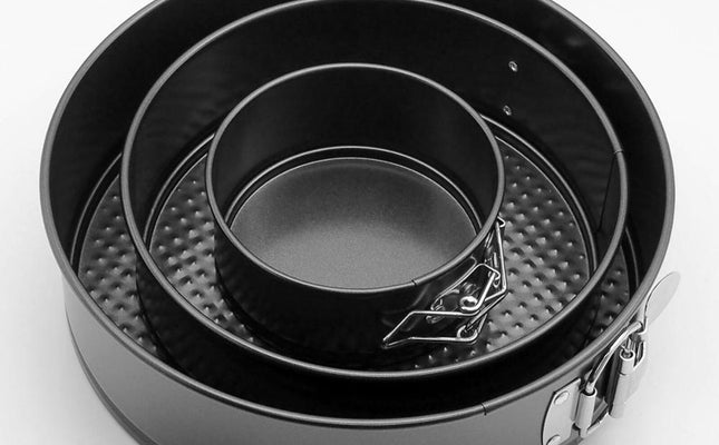 3PCS SET Non Stick Cake Tier Mold Baking Pan Tray Spring Form Round Bakeware
