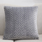 Modern Solid Flannel Sofa Cushion Case