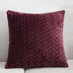 Modern Solid Flannel Sofa Cushion Case
