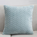 Modern Solid Flannel Sofa Cushion Case