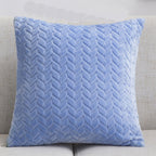 Modern Solid Flannel Sofa Cushion Case