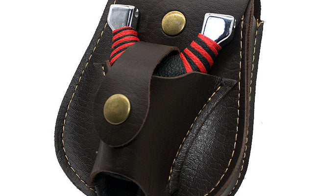 Slingshot All-In-One Bag Leather Belt Bag Steel Ball Bag Marbles Are Durable And Not Deformed Outdoors