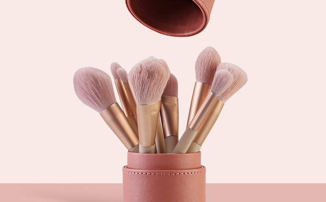 PU Round Cosmetic Brush Container Cosmetic Tool Cosmetic Brush