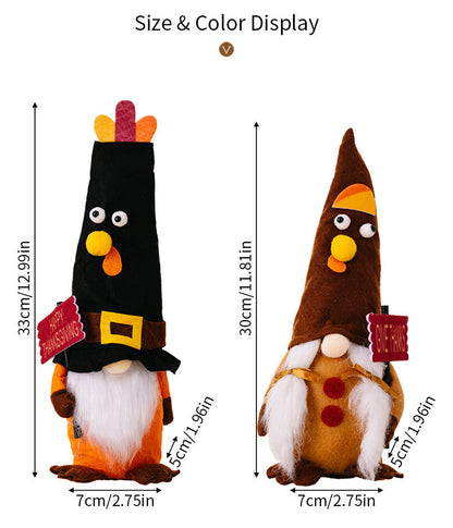 Thanksgiving Turkey Doll | Festive Home Decoration Ornament