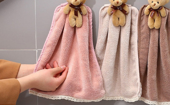 Soft Coral Fleece Dish Cloth/Hand Towel