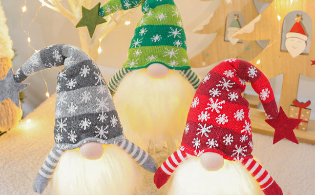 Christmas Gnome Faceless Doll | Holiday Home Decor & Xmas Ornaments