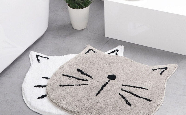 Carpet one generation flocking ins Nordic cartoon cat bathroom absorbent mat home entrance living room mat
