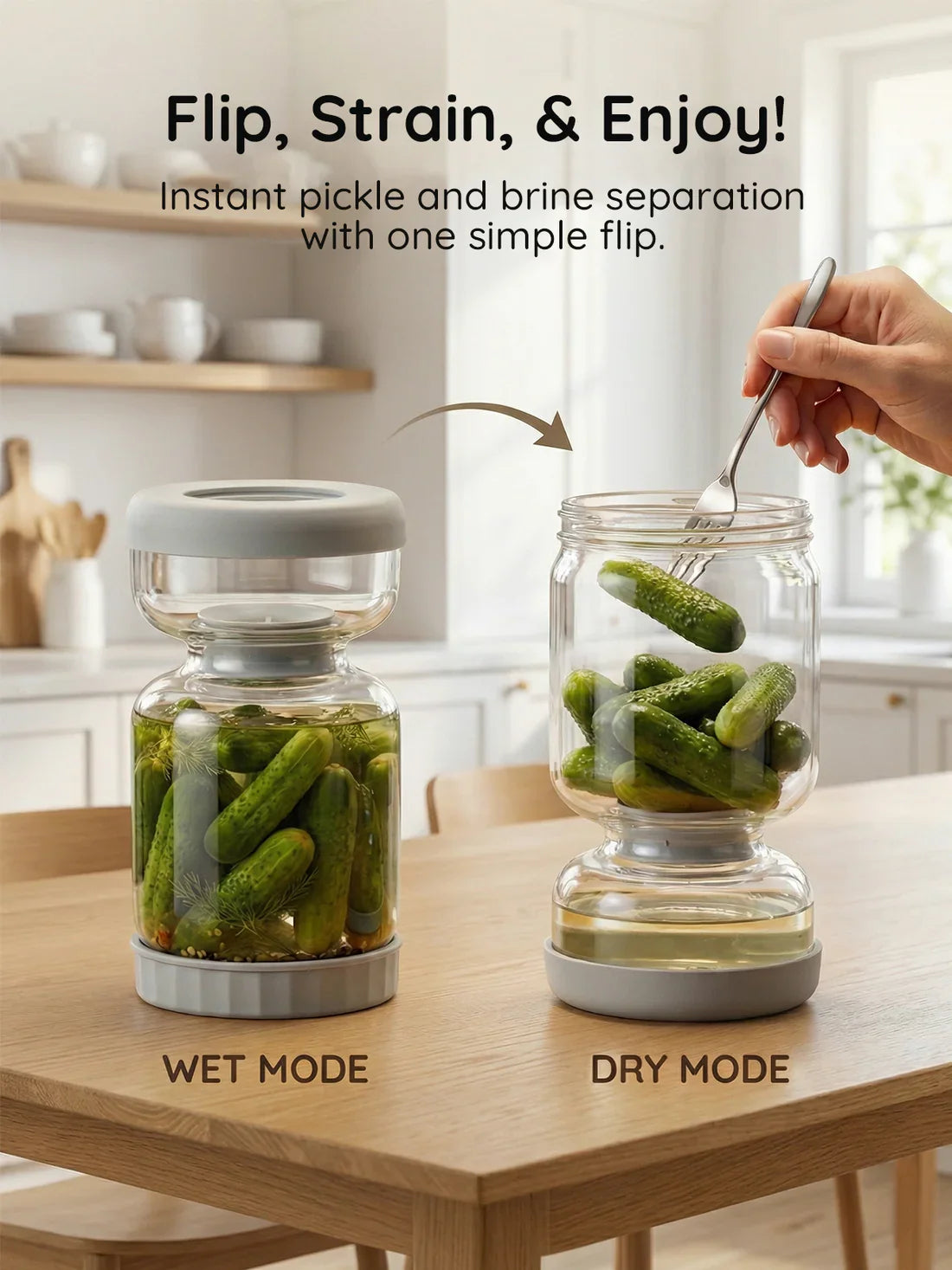 Pickle and Olive Hourglass Jar
