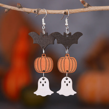 Women’s Halloween Earrings | Spooky Pumpkin & Bat Jewelry