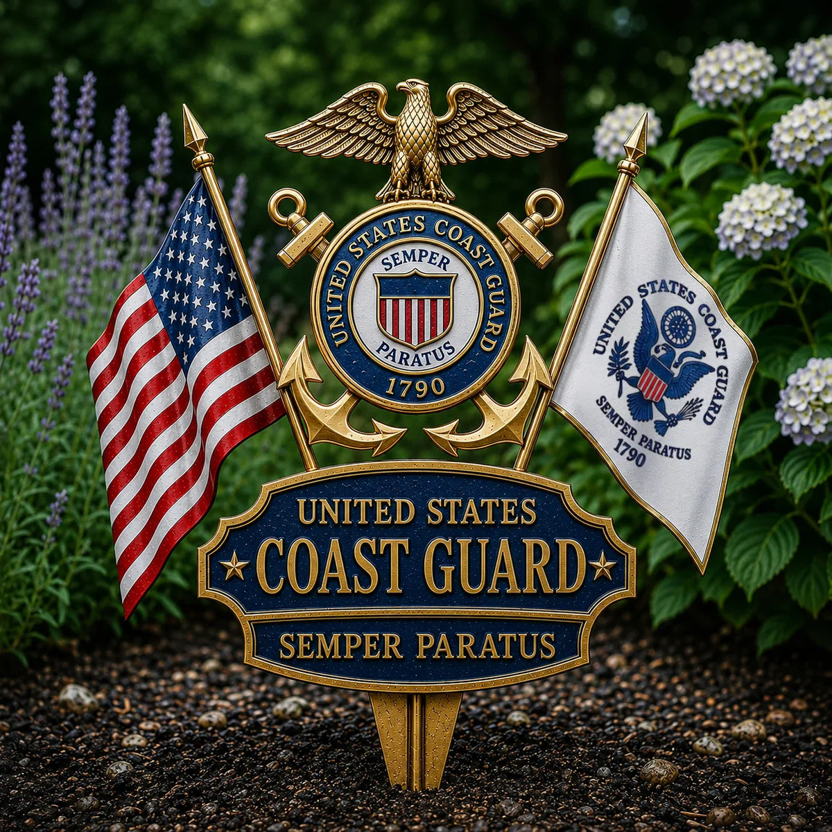 U.S. Military Tribute Garden Stake — Choose Your Branch