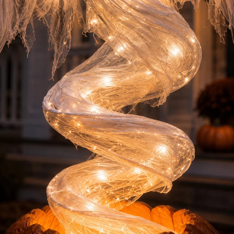 51-Inch Lighted Swirling Ghost Pumpkin Halloween Decoration
