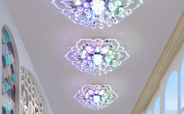 Elegant Entryway/Hallway Mini Crystal Lamp