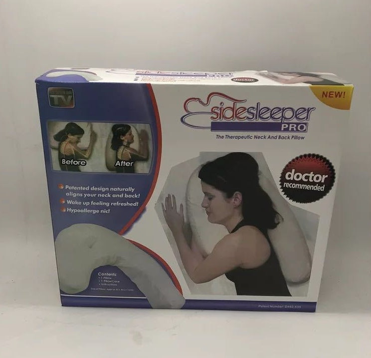 Soft Cotton Side Sleeper Pillow for Spinal Alignment