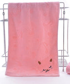 Cute Kitten Design Bamboo Fiber Towel