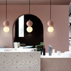 Minimalist Terrazzo Finish Hanging Lamp Fixture