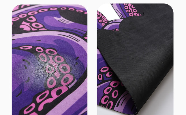 Green And Purple Cthulhu Rugs Water Absorbent Bath Mat Octopus Anime Rug Graphic Gothic Bathroom Rugs Fantasy Decorate, Non Slip Backing, Unique Gift & Decor For Gamers, 27x18 In