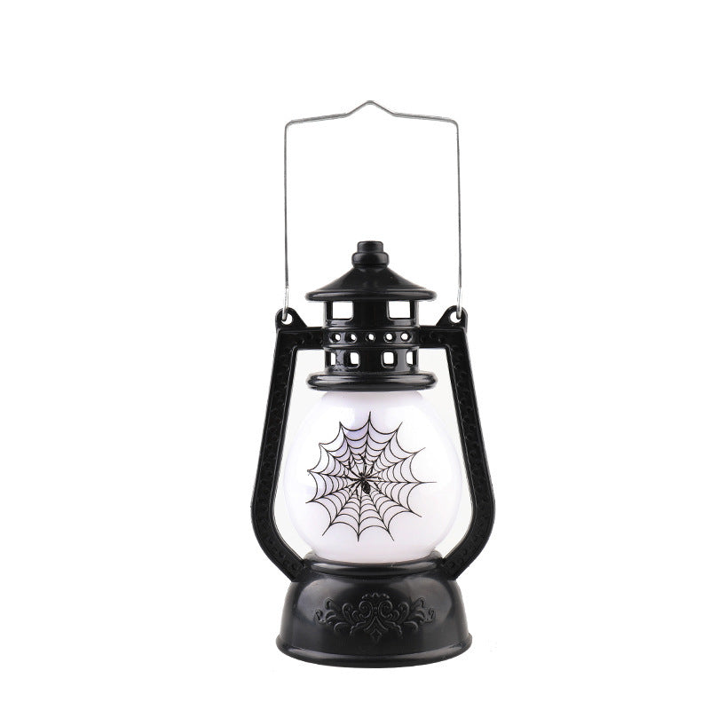 Halloween Hanging LED Lamp | Vintage Ghost & Spider Decoration Light