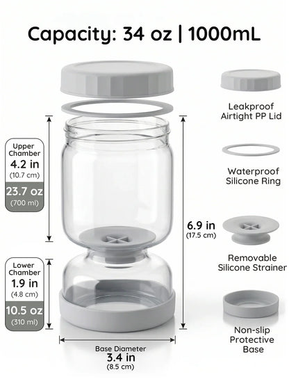 Pickle and Olive Hourglass Jar