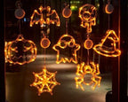 Halloween Window Hanging Lights | LED Spider, Pumpkin & Ghost Decorations
