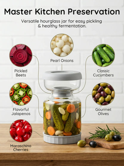 Pickle and Olive Hourglass Jar
