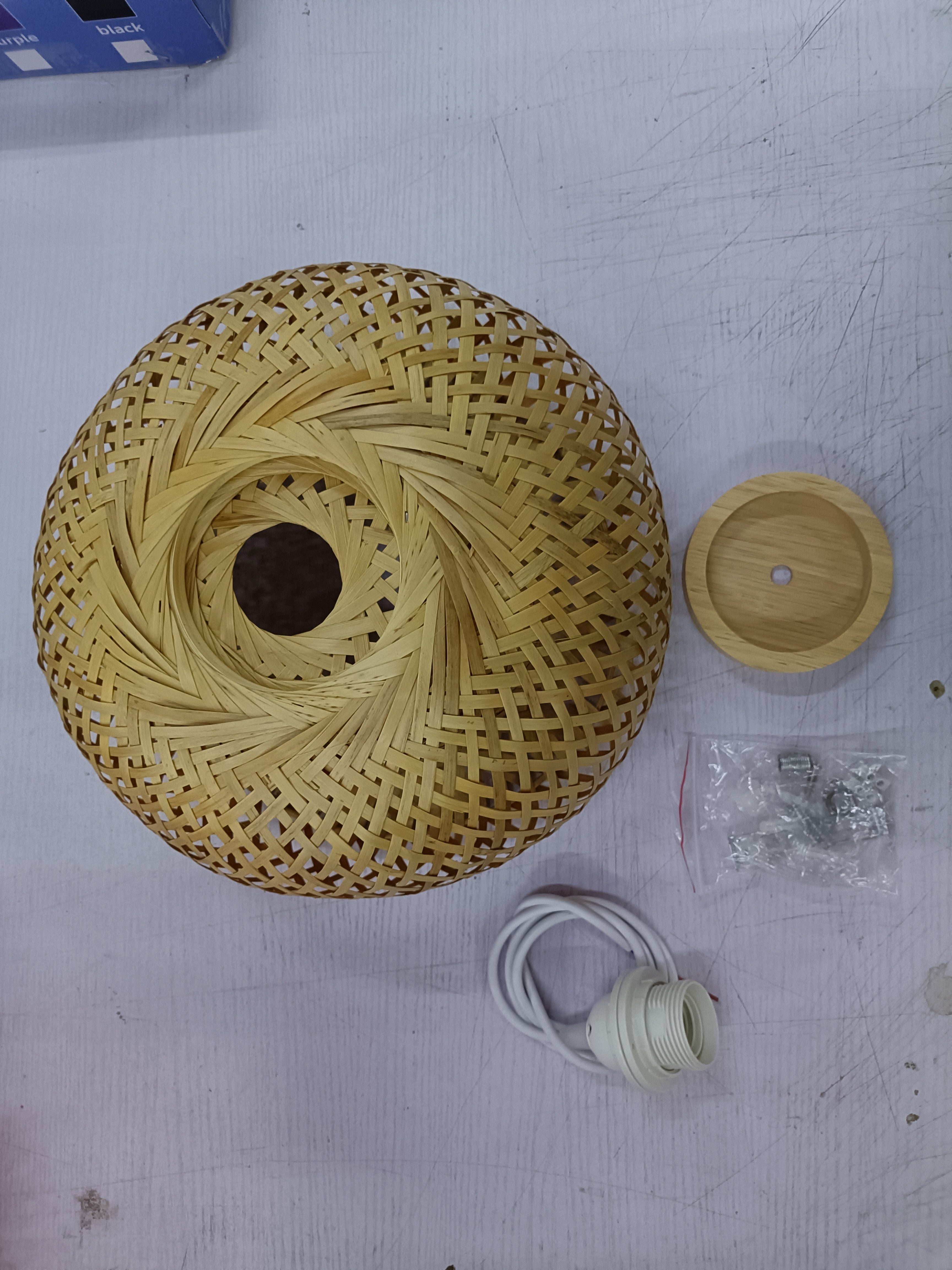 Rustic Rattan Basket Lamp Shade Chandelier