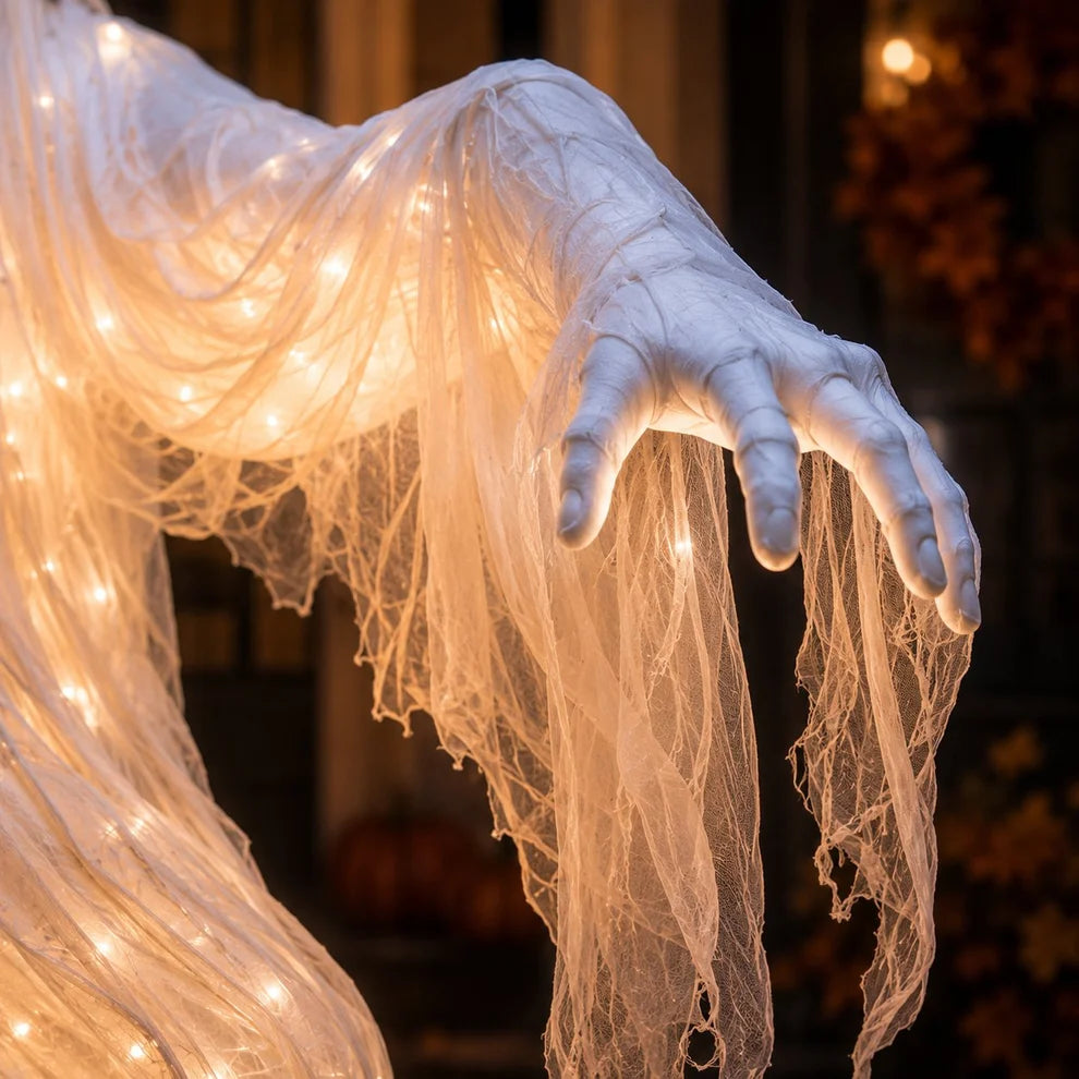 51-Inch Lighted Swirling Ghost Pumpkin Halloween Decoration