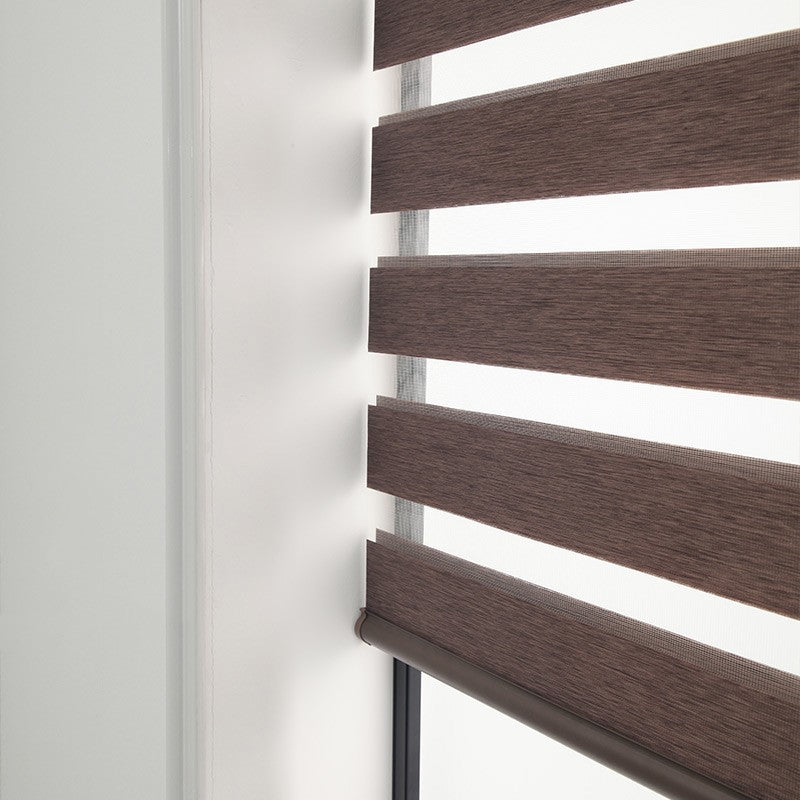 Modern Dual-Layer Gauze & Fabric Roller Curtain