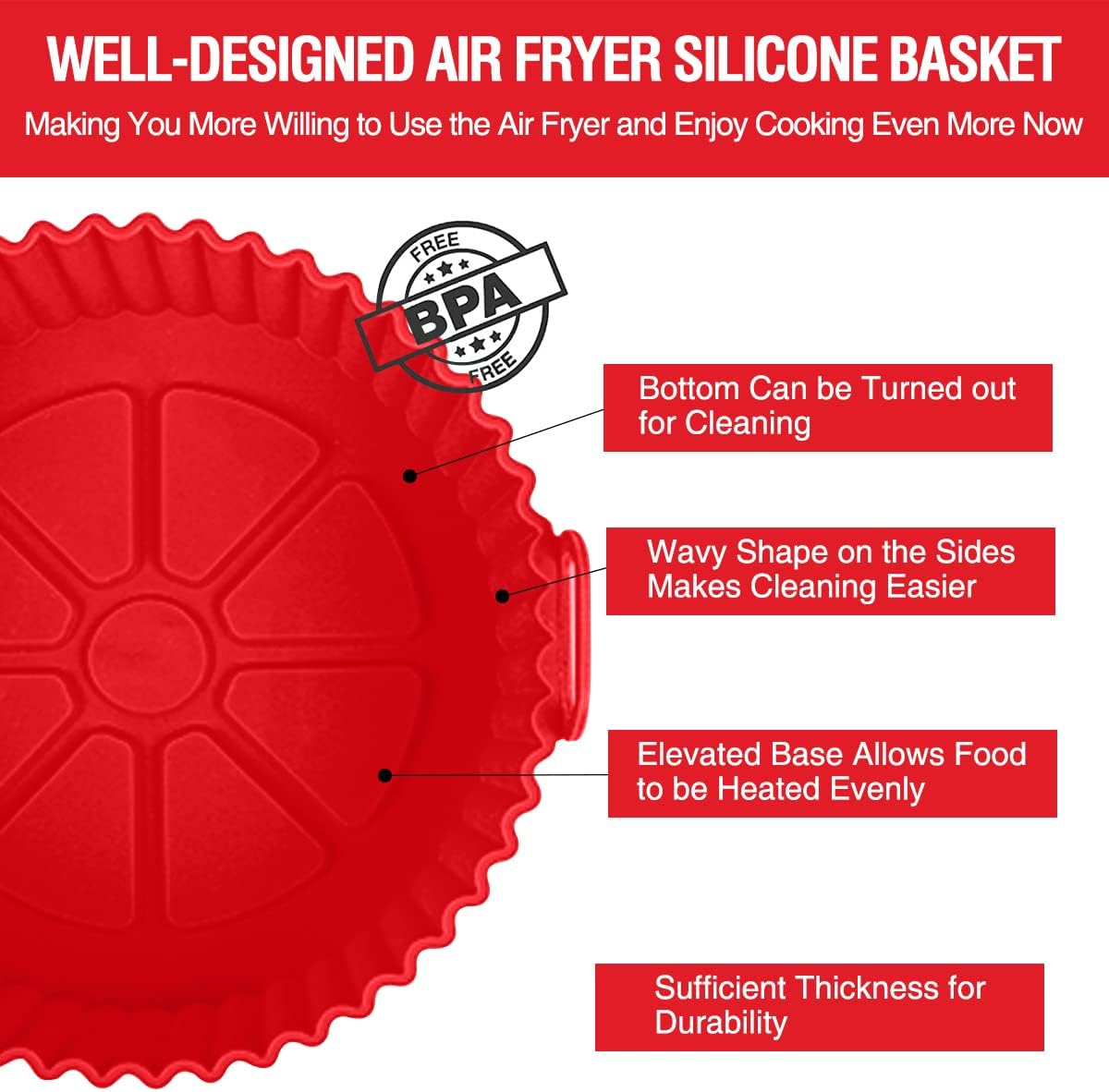 Air Fryer Silicone Baking Tray