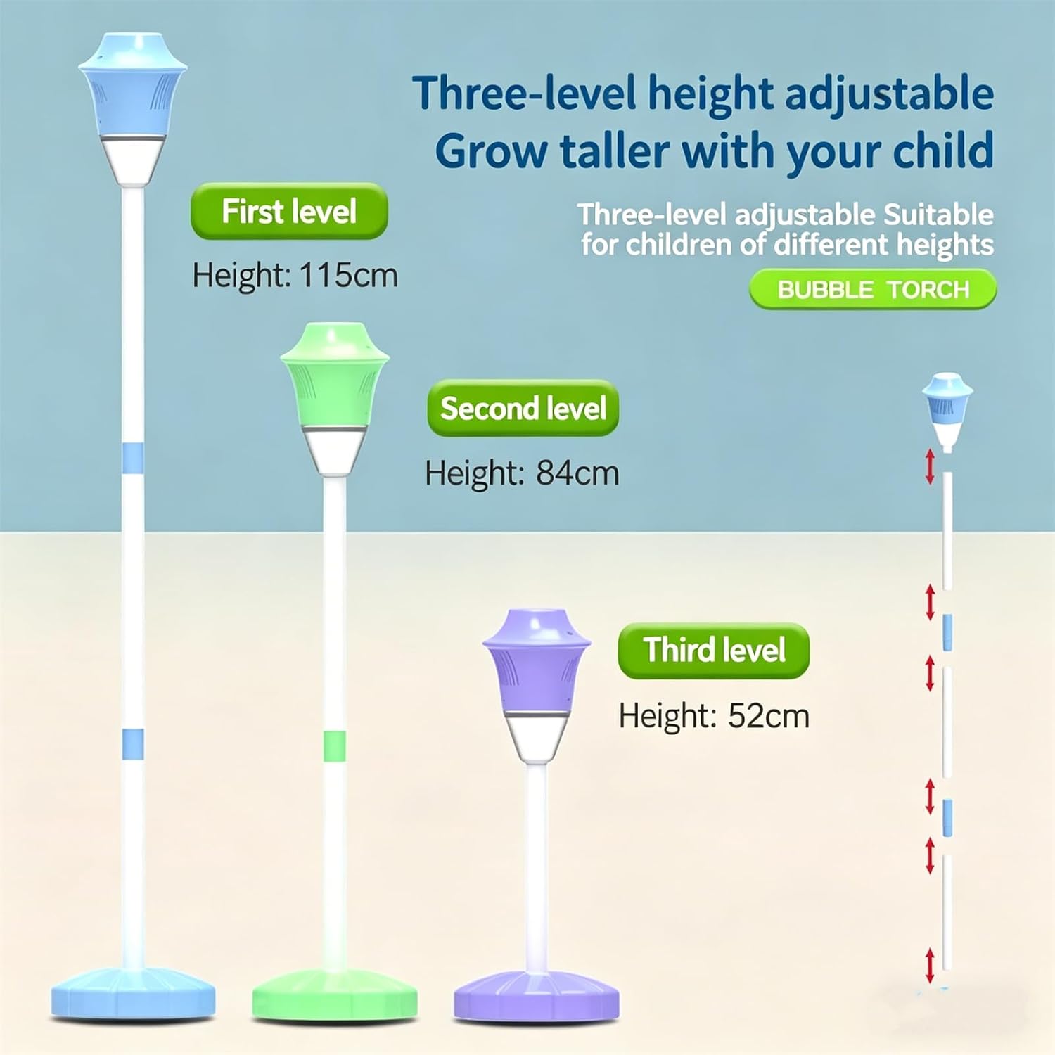 Street Lamp Bubble Maker Stand Machine with Lights