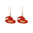Halloween Pumpkin Earrings | Cute Spooky Oil Drip Alloy Jewelry