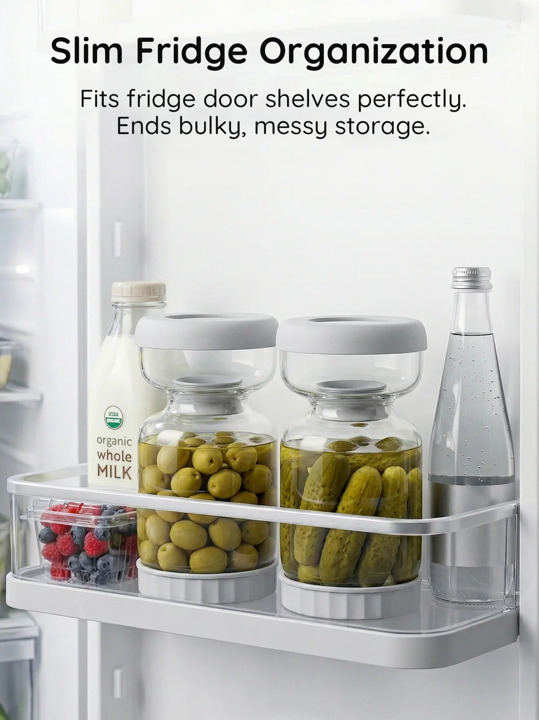 Pickle and Olive Hourglass Jar