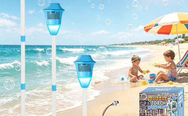 Street Lamp Bubble Maker Stand Machine with Lights
