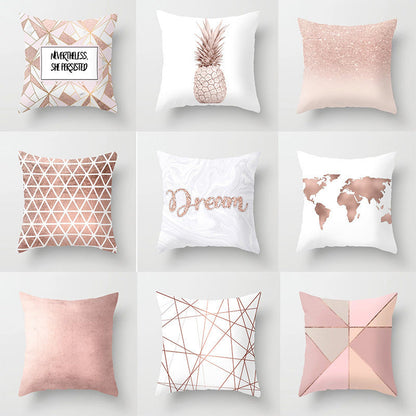 Soft Pink Decorative Cushion Cover