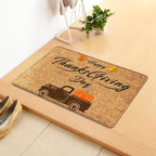Thanksgiving Pumpkin Doormat | Fall Autumn Holiday Welcome Mat