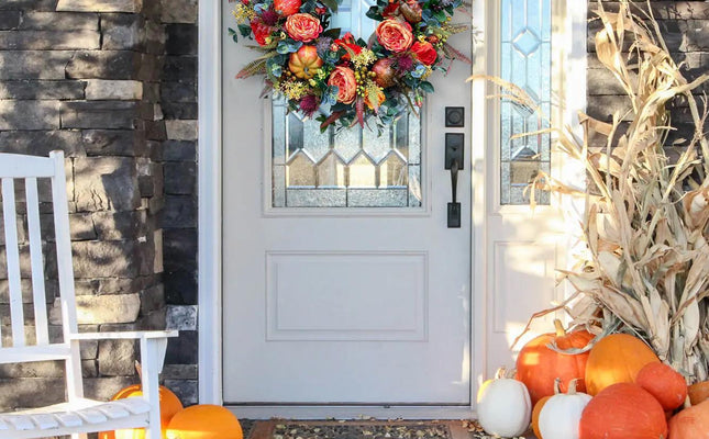 Autumn Pumpkin Wreath | Peony Halloween Home Decoration