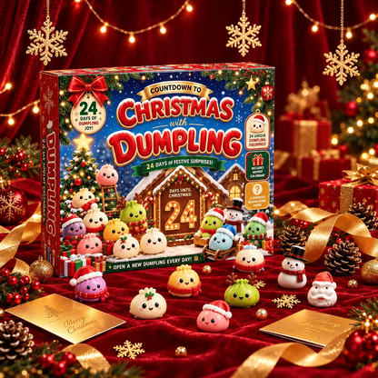 24-Day Christmas Mystery Dumpling Advent Calendar 2026 – Cute Squishy Surprise Toys & Holiday Gift Box