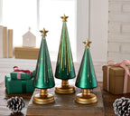 Illuminated Starry Night Tree Set | Glass Holiday Decor by Valerie