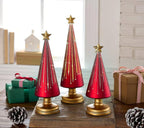 Illuminated Starry Night Tree Set | Glass Holiday Decor by Valerie
