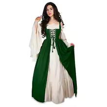 Gothic Victorian Dress  Medieval Halloween Costume for Women